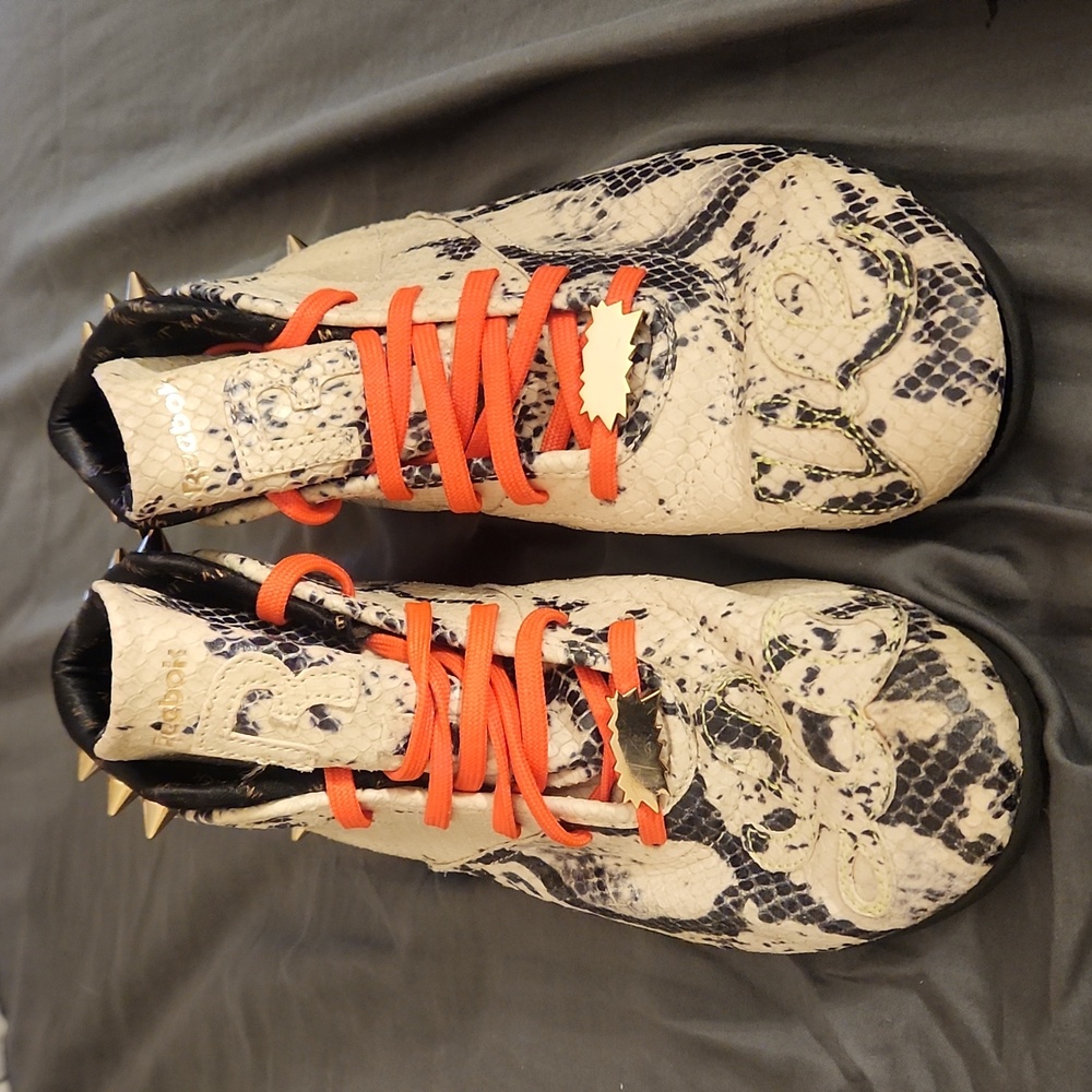 Melody Ehsani Reebok Snakeskin Spiked High Tops